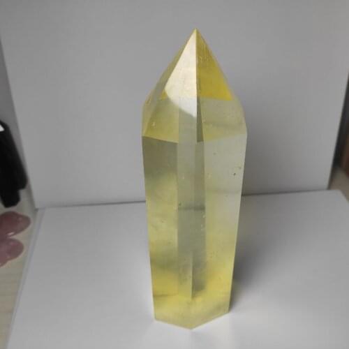 800-1000g 1pcs Yellow Melting stone quartz obelisk crystal wand point reiki healing