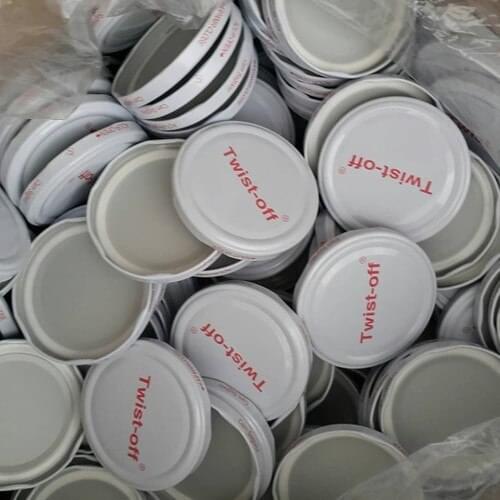 Rastaş Twist-Off 50 Pcs White Metal Canning Jar Lid
