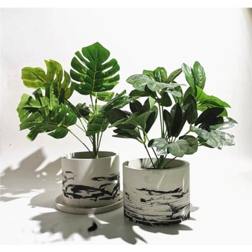 Large 6inch Round Concrete Flower Pot Silicone Mold Succulent Planter Silicone Mold Homemade Succulent Plant Pot Molds J60E