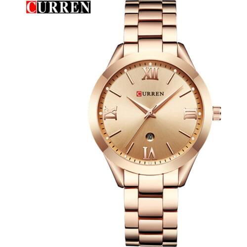 CURREN Gold Watch Women Watches Ladies 9007 Steel Womens Bracelet Watches Female Clock Relogio Feminino Montre Femme