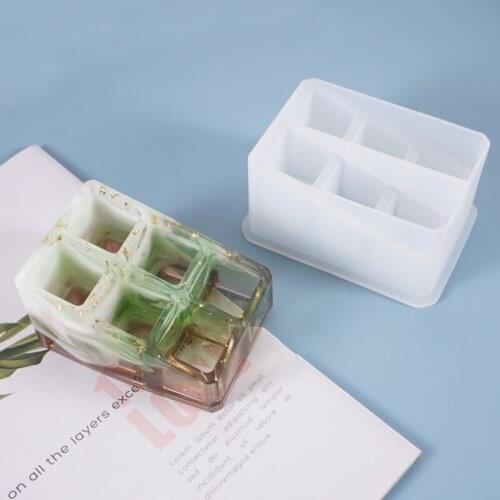 13MC Lipstick Holder Storage Box Casting Silicone Mould DIY Crafts Jewelry Making Tools Crystal Epoxy Resin Mold