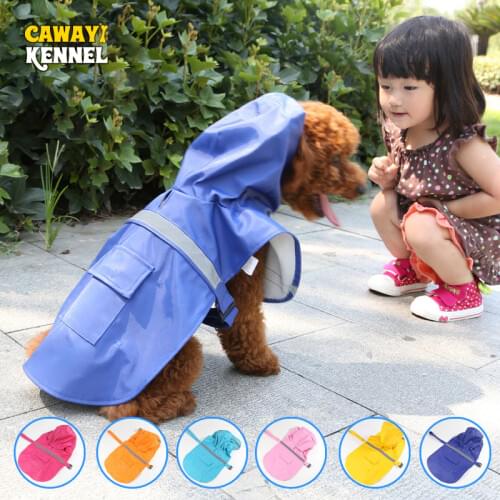Pet Small Large Dogs Raincoat Cute Waterproof Dog Clothes Outdoor Vest Coat Rain Jacket Hooded Dogs Poncho Pet Raincoats D2220