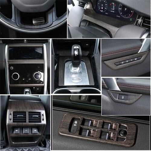 For Land Rover Discovery Sport 2020 ABS Oak Wood Grain Car Interior Center Control Decoration Frame Cover Trim Accessories