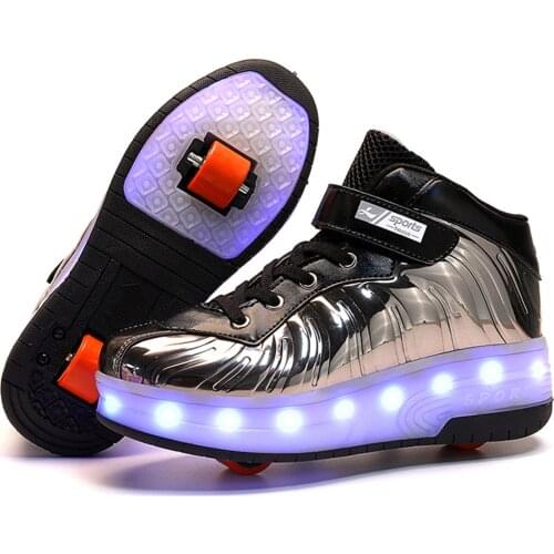 Heelys rechargeable men, women and children adult roller skates shoelace switch LED light student Sports shoelace Wheels