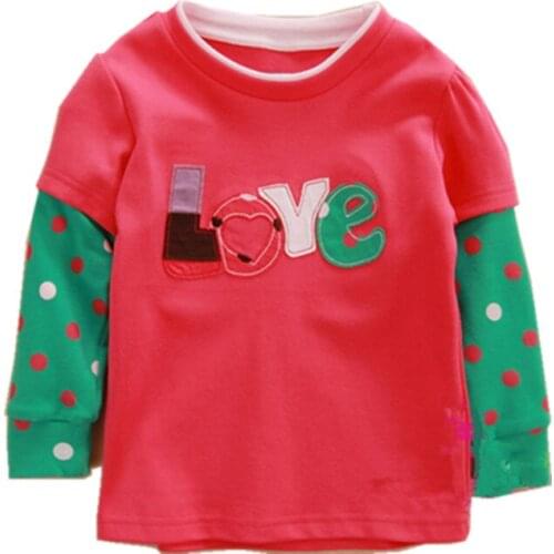 Hot Retail Kids T Shirt Cotton Long Sleeves T shirt Children Girls Tops Tees Kids T Shirt Childrens T-Shirts 1-6 Years