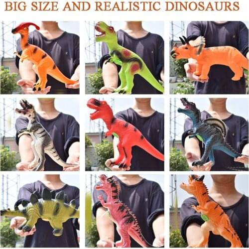36-70CM Dinosaur Model Toy Big Size Tyrannosaurus Rex Soft Puppets Velociraptor Jurassic Worlds Park Shark Dinosaur Toys for Kid