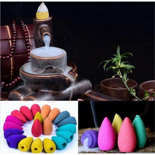45 PCs Backflow cone Incense Cones tower IncenseMini Ceramic Burner Regulating Emotion Home Office Teahouse Tower