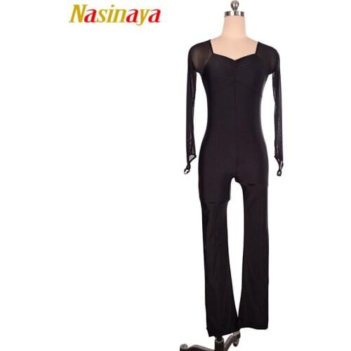 Nasinaya Figure Skating Leotard Jumpsuit For Girl Kids Women One Piece Customized Patinaje Ice Skating Costume Gymnastics 5