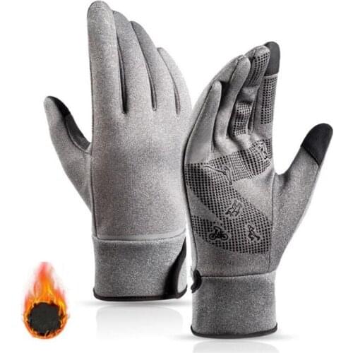 Motorcycle Gloves Fleece Keep Warm Water-Repellent Winter Moto Motocross Motorbike Full Finger Gloves Touch Screen Riding Gloves