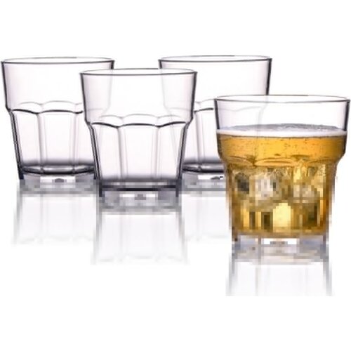 Shatter-resistant Plastic Beer Mug Fashionable Tritan Material Transparent Wine Glass4pcs