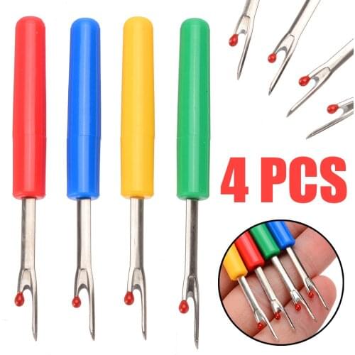 New 4pcs Seam Ripper Stitch Unpicker Plastic Handle Thread Cutter DIY Sewing Remover Cross Embroidery Tools Sewing Accessories