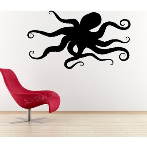 Octopus Wall Decal Ocean Bathroom Wall Vinyl Stickers for Kids Rooms Animal Art Decals Mural Living Room Bedroom Decor A325