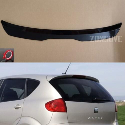 Use For Seat Altea 2009-2011 Year Roof Spoiler Carbon Fiber Look Accessories Body Kit Factory Style