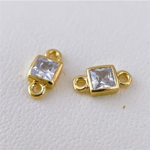 2PCS High Quality Cupronickel Real 18K Gold Plated Charms Pendants Jewelry Making Supplies Findings Accessories