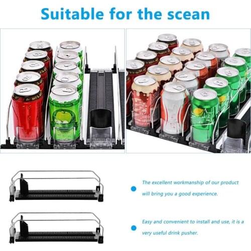 Shelf Automatic Replenishment Pusher Refill Sliding System for Drinks Display