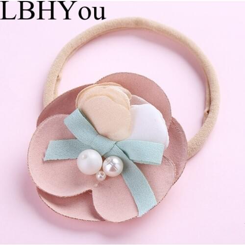 2019 Newest Spring Floral Nylon Headbands,Soft Elastic Stretchy Nylon Hairbands,Newborn Baby Flowers Head band Hair Accessories