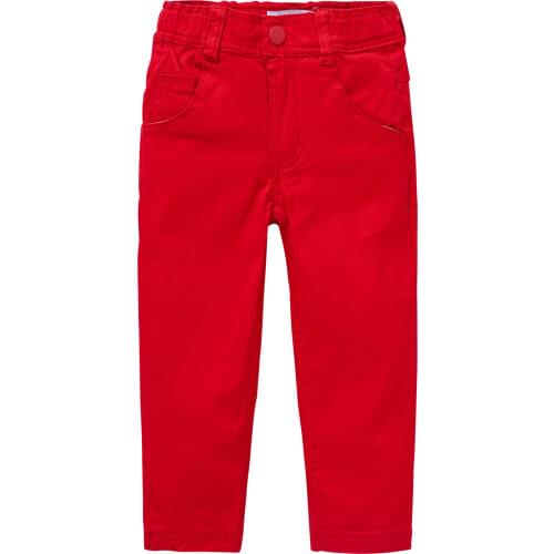 Retail Sale Khaki Red Pants For 1-4Years Baby Pants Baby Kids Boys Girl Retro Clothes Khaki Red Casual Pants Straight Trousers