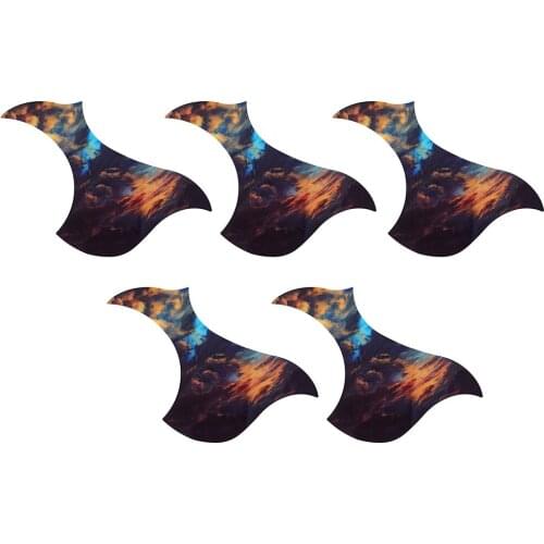 5 Folk Acoustic Guitar PVC Pickguards Self Adhesive Beautiful Printing Accessory