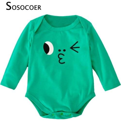SOSOCOER Baby Rompers Cartoon Infant Clothes Autumn Cute Animal Girl Boy Jumpsuit Brown Pink Green Yellow Purple Newborn Romper