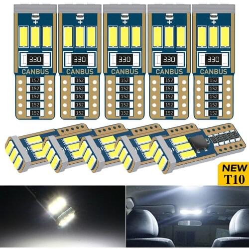 A Pack T10 W5W LED Interior Car Lights For Mitsubishi Outlander Lancer 10 9 Galant ASX Pajero Sport L200 Colt leds for auto 12V