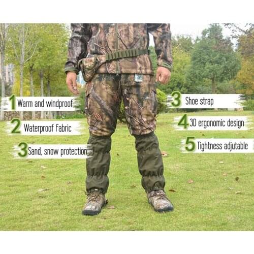 Tactical Waterproof Legging Gaiters For Hiking Camping Hunting Climbing Outdoor Sports Safety Shoes Leg Boots Cover Protection