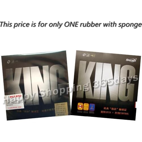 Sword King factory tuned pips-in table tennis pingpong rubber with sponge