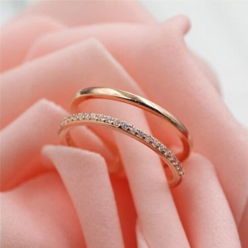 Free Shipping Fashion Jewelry 5 carat /3 carat Rose gold Color Austrian Crystal Eagagement Wedding ring for women Gift C028