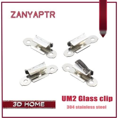 10pcs Ultimaker 2 UM2 Heated Bed Glass Clip Build Platform Retainer Stainless Steel Hotbed Clamp 3D Printer Parts