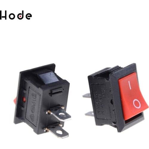 21*15mm On-Off Boat Car Rocker Switch 6A 250V AC Red Button Best Price KCD1