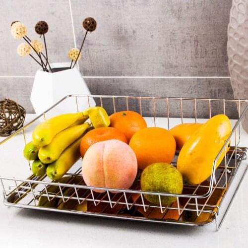 304 Stainless Steel Kitchen Sink Drain Basket Dish Drying Rack Plate Drainer Shelf Tableware Dry Holder Organizer