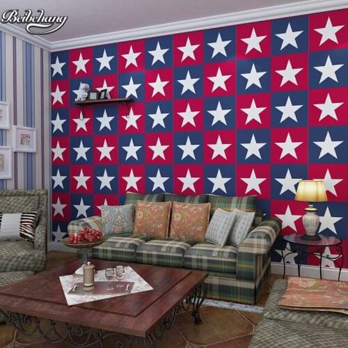 Beibehang Abstract-star 3D three-dimensional non-woven sofa TV background wallpaper bedroom living room background wallpaper