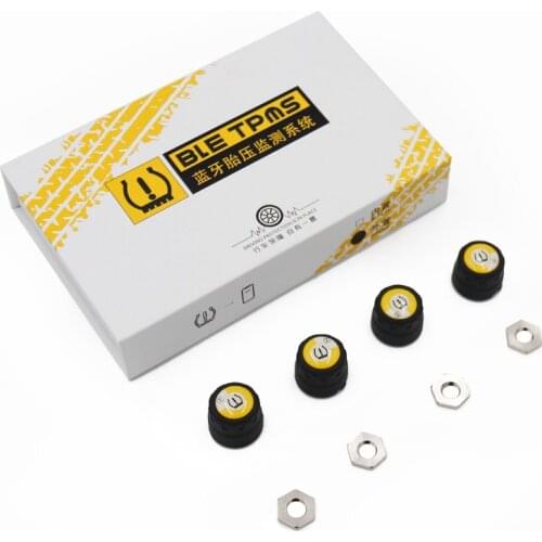 4 Pieces Sensors TPMS Bluetooth 4.0 Car Outer TPMS Tire Pressure Monitoring BLE TPMS Low Energy For Android And IOS