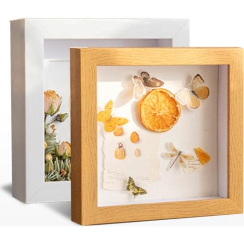 Three-dimensional Hollow Specimen Frame DIY Hand-washed Photo Frame Set Butterfly Insect Clay Dried Flower Display Frame