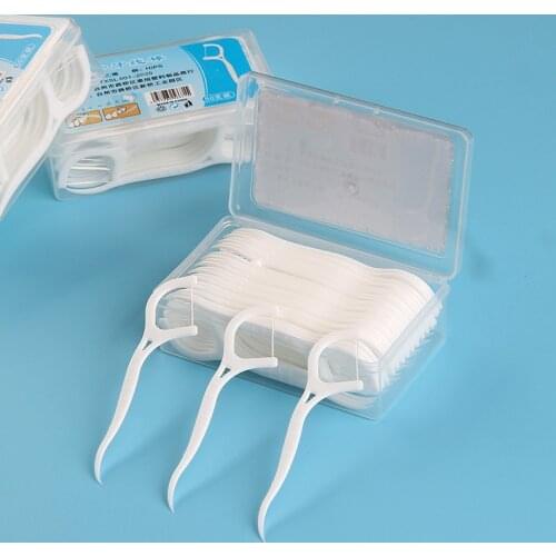 50pcs Dental Floss Flosser Picks Teeth Toothpicks Stick Tooth Clean Oral Care Interdental Brush Teeth Stick Floss Pick