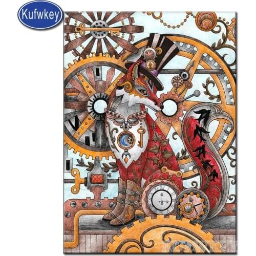 Painting rhinestones fox diamond art mosaic diamond embroidery diamond painting full square drill puzzle 5d diy Steampunk paint