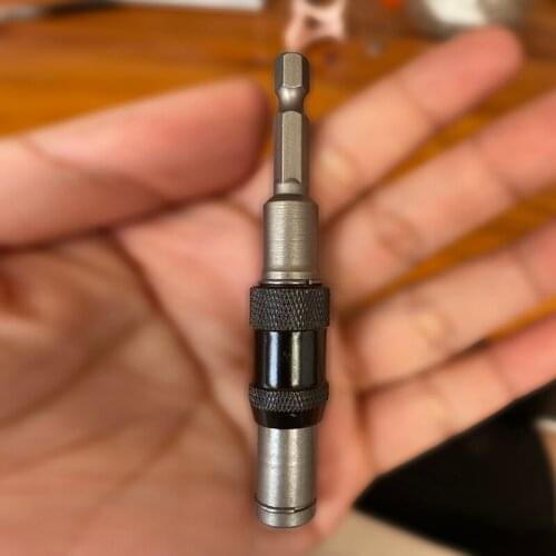 Black Magnetic Hexagon Screw Electric Drill Steering Connecting Rod Tip Multi-angle Quick-change Universal Adapter Rod