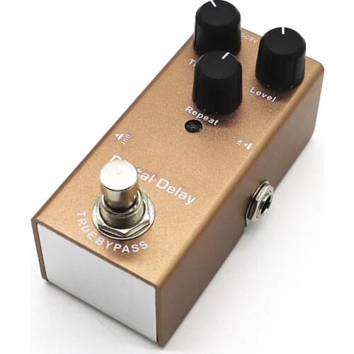 Electric Guitar Digital Delay Pedal Time/Level/Repeat Knob Effect Pedal Mini Single Type DC 9V True Bypass