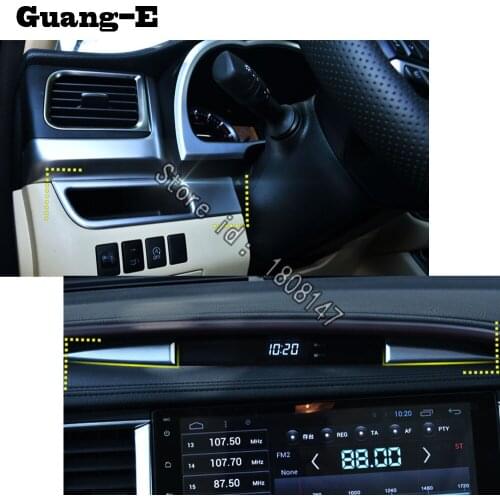 For Toyota Highlander 2018 2019 2020 car sticker inner Middle Console head light Headlight switch button trim frame part 3pcs