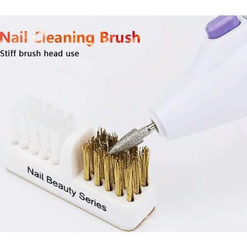 1Pc Electric Manicure Drills Cleaning Brush Cleaner Nail Drill Bit Clean Tool Copper Wire Drill Brush Dental Drill Bit Clean Too