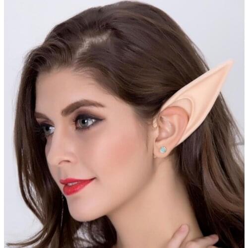 Halloween Party Elven Elf Ears Harmless Anime High Simulation Soft Props Fairy Angel Dress Up Cosplay Accessories Cosplay Hook