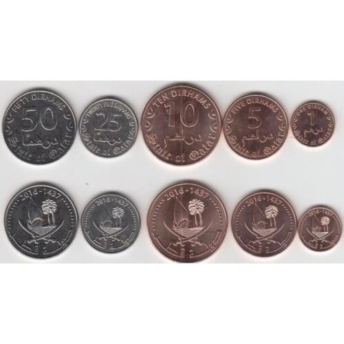 Qatar 5 Coins Set 2016 Edition 100% Authentic Original Coin Collectibles UNC