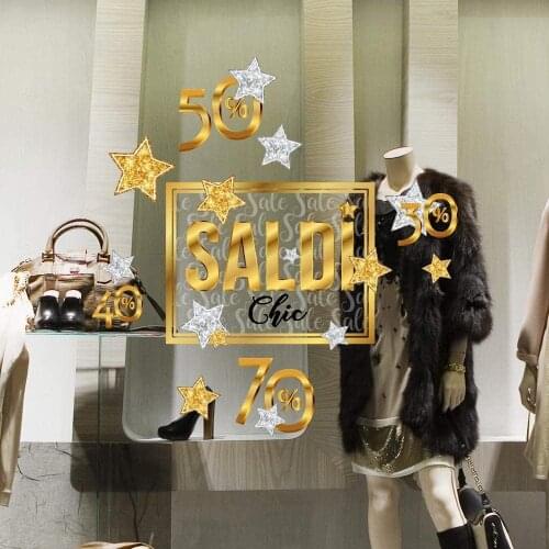 Kina UVSD0144 wall Stickers window sticker winter-measures 2 sheets 45x35 cm-showcases stores, Stickers, stickers