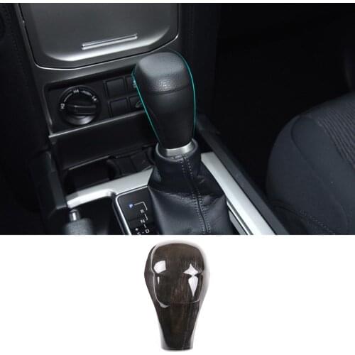 For Toyota Land Cruiser Prado 150 2018-2020 FJ150 ABS Black Wood Grain Gear Shift Head Cover Trim Interior Car Accessories