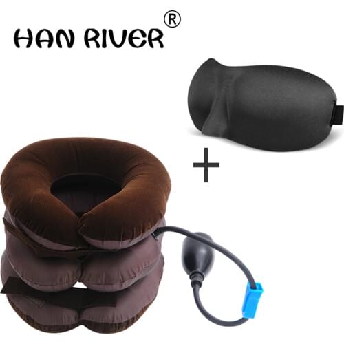 Hot!!! Cervical traction apparatus with inflatable neck neck stretcher health care toolsRelax tensions ease fatigue massage neck