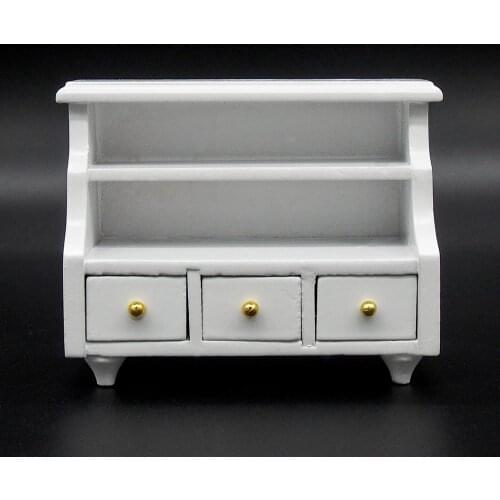 Odoria 1:12 Miniature Wooden Cabinet Make Up Storage Bathroom Bedroom Home Furniture Dollhouse Accessories Doll House Decoration