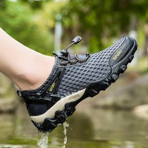 Wading Shoes Mens Non-Slip Hiking Climbing Water Sports Shoes Beach Barefoot Surfing Shoes Outdoor River Upstream Shoes Men