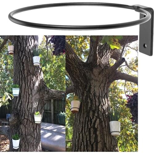 4/5/6/8 inch Planter Pots Hook Plant Holder Ring Flower Pot Wall Bracket Planter Tray Plant Hooks Hangers Indoor Outdoor Decor