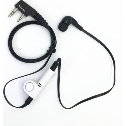 Black Fashion Noodle style earbud headphone K plug for KENWOOD Baofeng BF888s UV5R UV82 Wouxun TYT Puxing etc walkie talkie