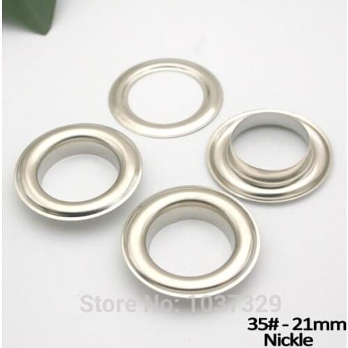 Wholesale 35# inner 21.5mm big round metal brass eyelets with washer metal grommets silver nickle / bronze free shipping JY-017
