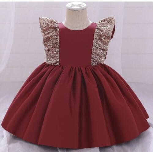 Popodion Princess Dress Baby Girl Dress One-year-old Baby Bowknot Childrens Gowns Baby Girl Dresses